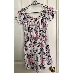 Kendall + Kylie Off the Shoulder Floral Romper